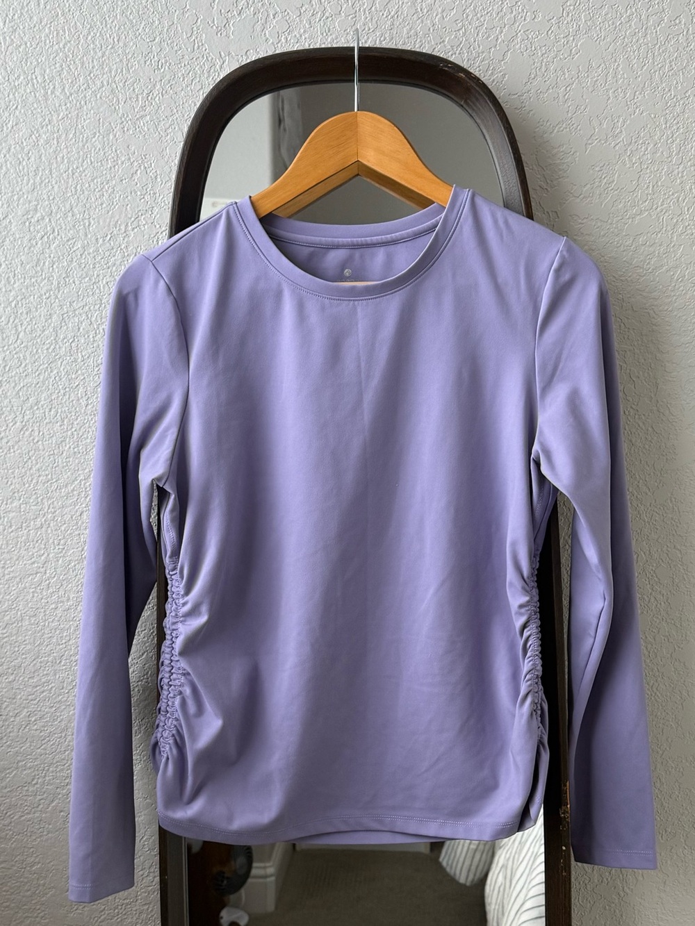 Long Sleeve Athletic Tee in Lavender